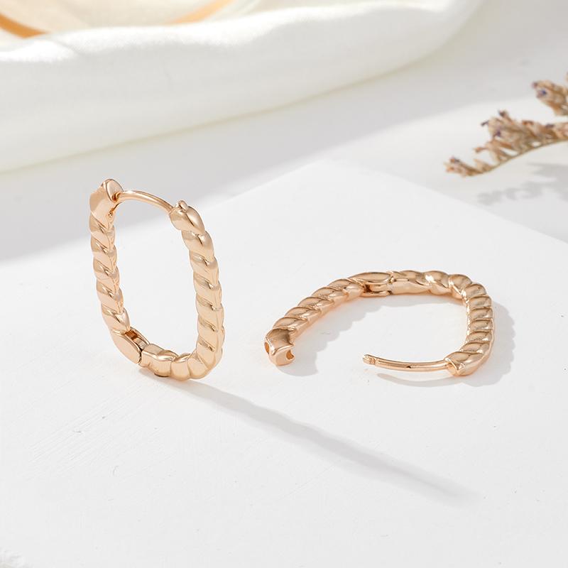 Глянцевые волнистые длинные серьги Kinel для женщин, легко подходящие изящные ювелирные изделия