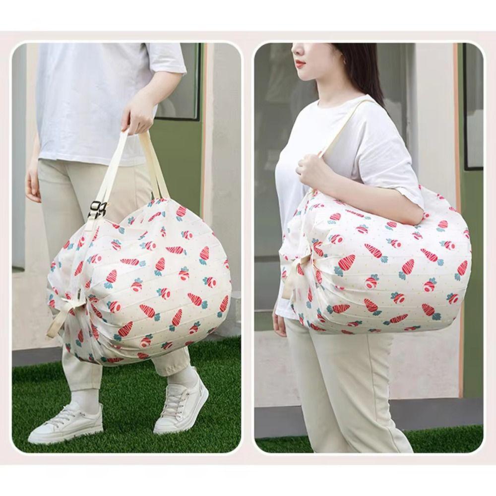 Reusable Beach Bag Portable Foldable Eco Bag Grocery Bag Travel Shoulder Handbag  Supermarket