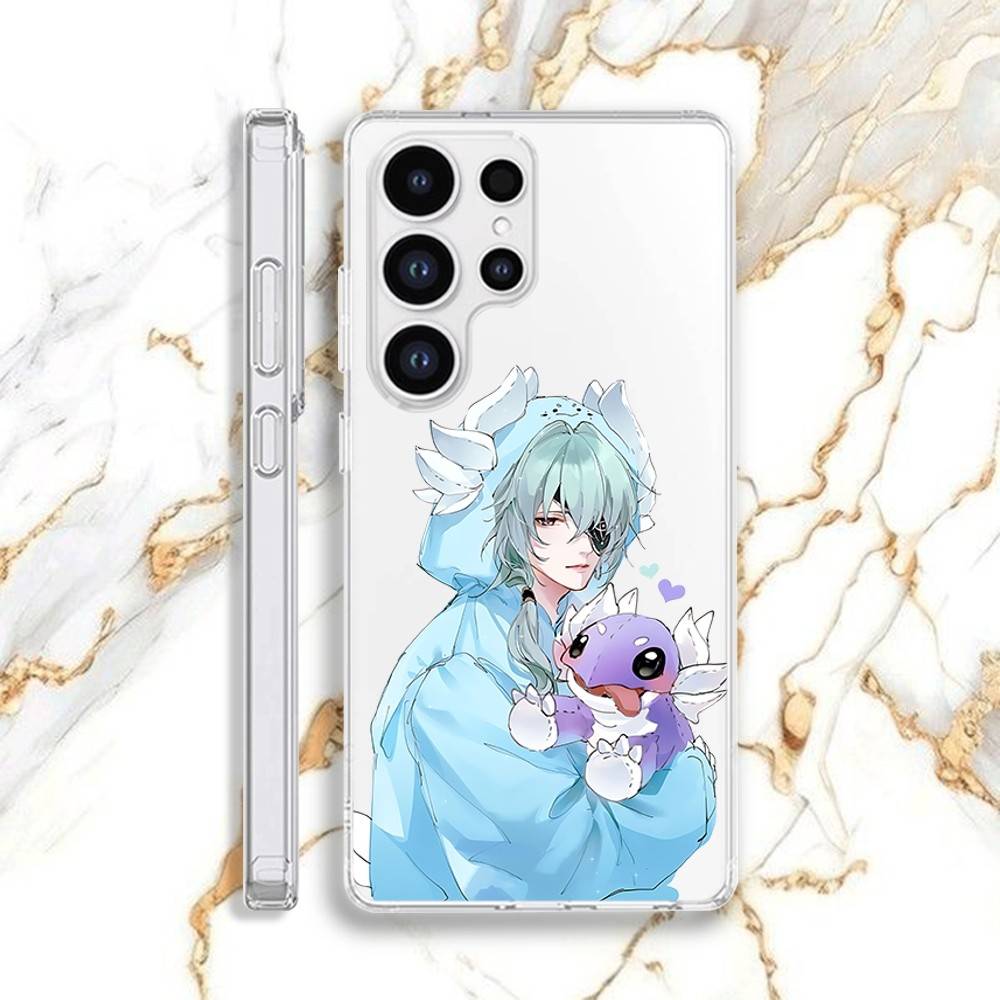 Чехол для телефона Anaxa Honkai для Samsung S30,23,21,22,20, FE lite,S10,9,8,7 PIus Note20ultra Мягкий Прозрачный