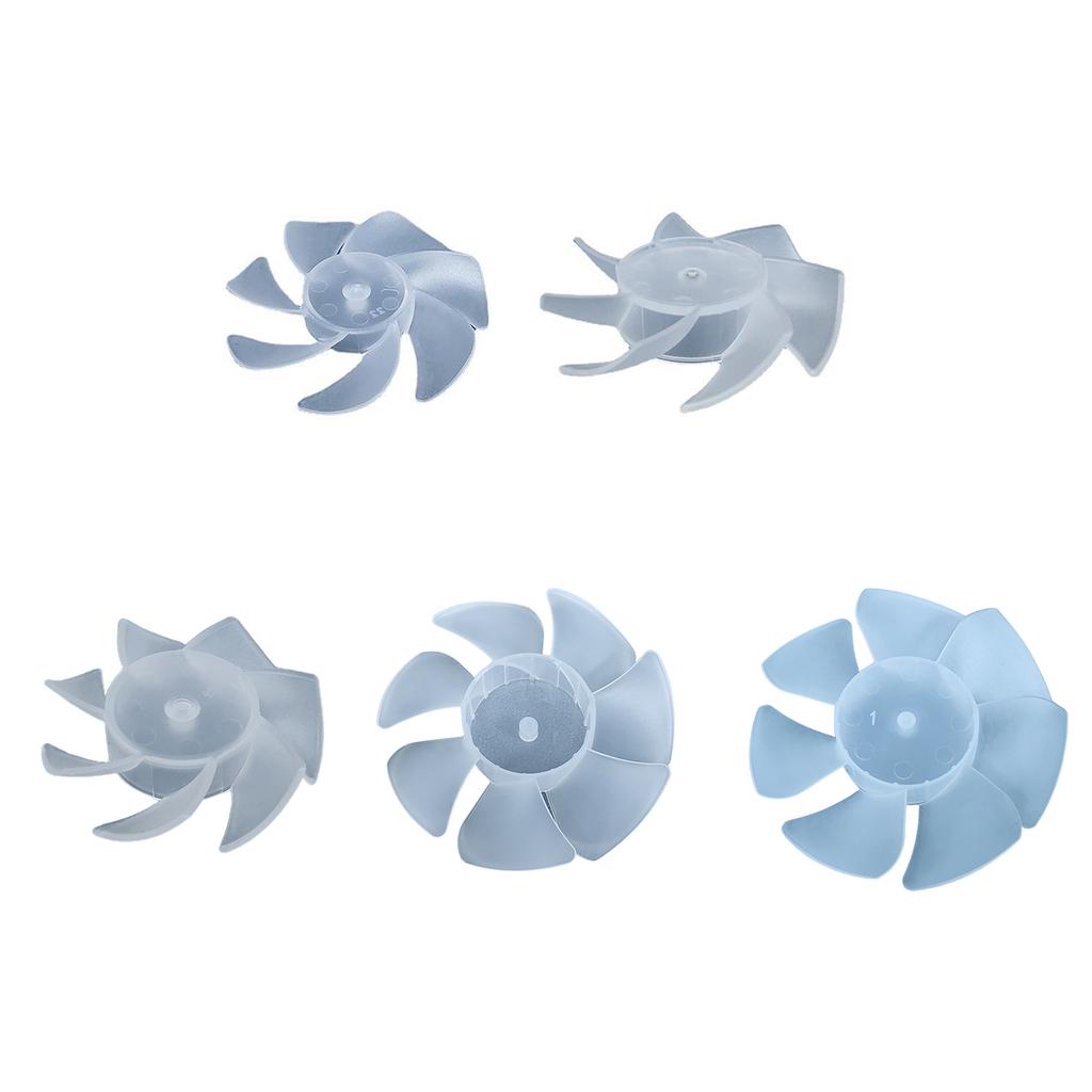 Small Power Mini Plastic Fan Blade 7 Leaves For Hairdryer Motor Handheld Fan Hanging Neck Fan