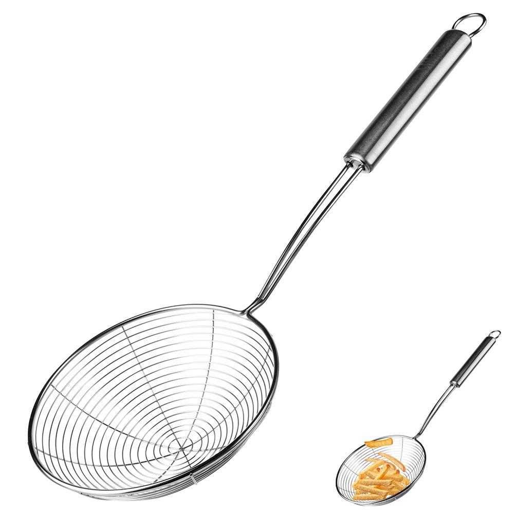 Kitchen Skimmer Slotted Spoon for Straining and Putting on Noodles and French Fries