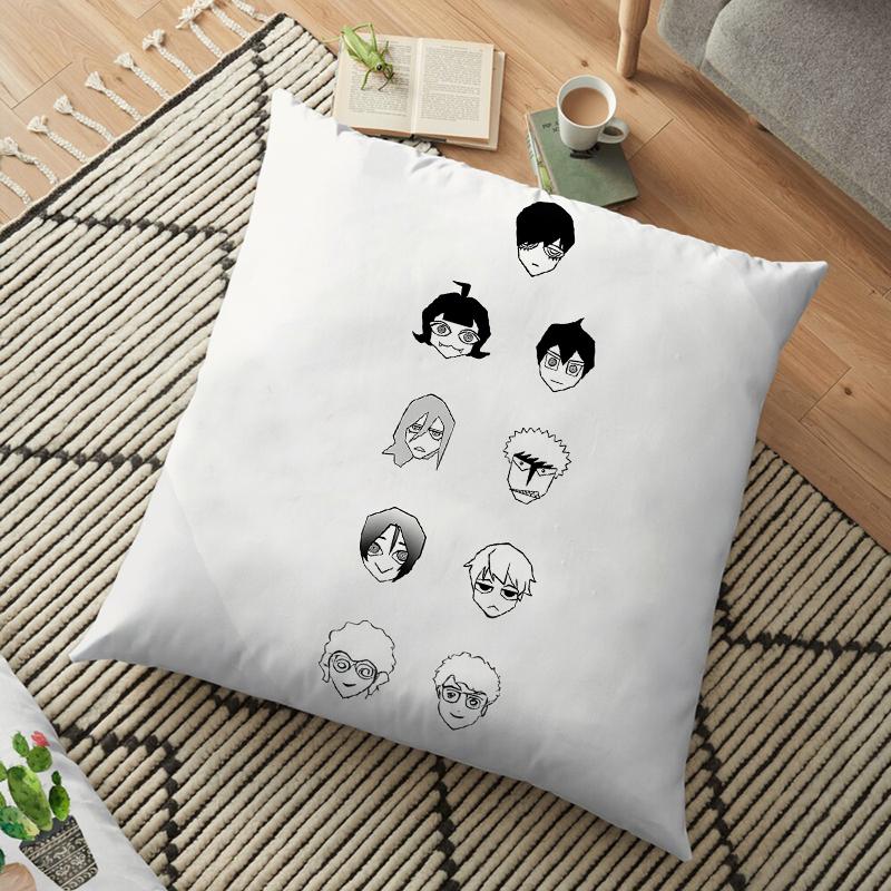 Наволочка с квадратным рисунком аниме «Blue Lock» с принтом «Isagi Yoichi Nagi Seishiro», мягкая, дышащая, для декора спальни, для фанатов