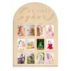 Milestone Photo Frame Rustic Wood Newborn Boys Girls Infant Monthly Picture Display Board Nursery