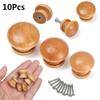 Fitting Round Shape Wardrobe Pulls Dresser Natural Wooden Drawer Knob Cabinet Pulls Door Handle