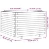 VidaXL Jardinière blanc 70x70x49,5 cm bois de pin massif, jardinière d'extérieur, bac à fleurs, boîte à plantes, jardinière 847364