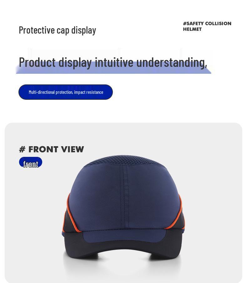 Gu Bangda Lightweight Anti-Collision Duck Tongue Cap - Protective Baseball-Style Work Hat