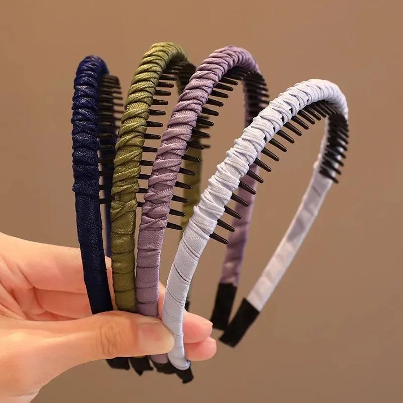 Заколка для волос для девочек, модная тканевая повязка на голову, простая детская повязка на голову для девочек, симпатичные акриловые аксессуары для волос