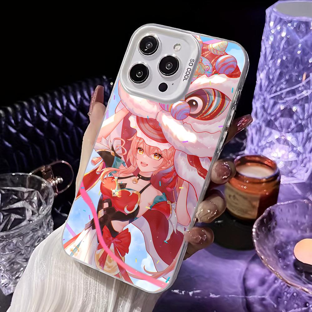HSR Guinaifen White Translucent Mobile Phone Case for iPhone 17 16 15 14 13 12 11 X XR XS Air Pro Max Plus Colorful Cover