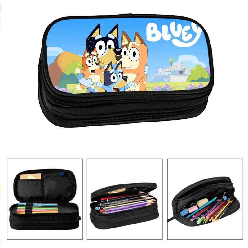 Bluey Bingo Primary School Stationery Pencil Case Cartoon Characters Children'S Cute Stationery Storage Supplies Daily Surprise