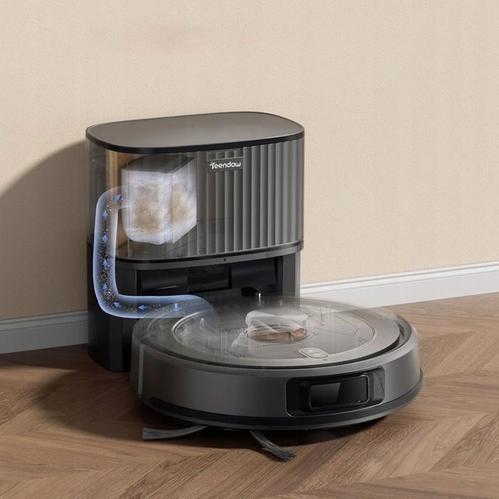 Aspirateur robot - TEENDOW - D10S MAX - 5000 Pa - 3200 mAh - Autonomie 60-180 min