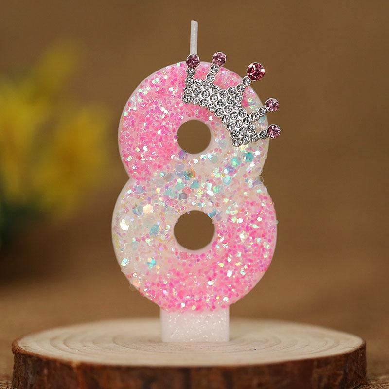 Princess Crown Digital Birthday Cake Candles - Creative Decoration