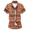 2023 Men's Plaid Casual Short Sleeve Shirt with Double Pockets - Summer Fashion, Large Size