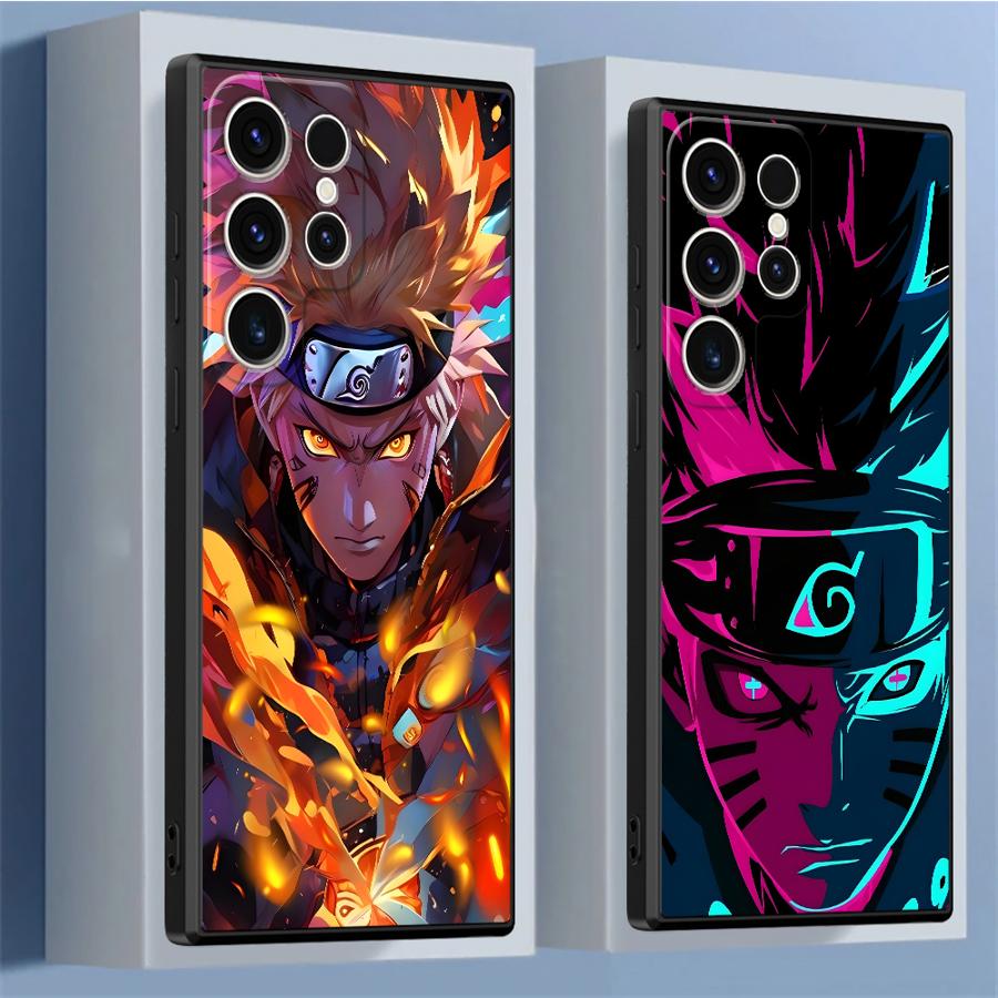Black Soft Phone Cover Case for Samsung Galaxy S23 Ultra S21 FE S24 Plus S25 Edge S20 Handsome Cool Kakashi