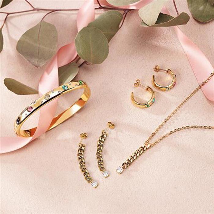 Collier - Morellato - SAUZ07 - Plaqué or - Cristal clair - Longueur 38 cm extensible 4 cm