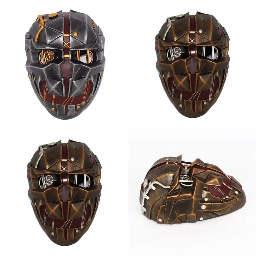 Маска Корво Аттано из Dishonored для ролевых игр, Хэллоуина, Рождества. Аксессуар. Смола. Серебряный и медный стили