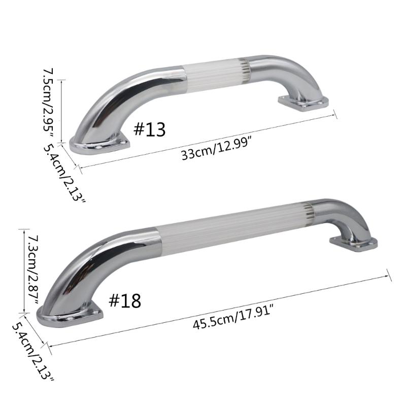 13/18 Inch Zinc Alloy Industrial Pipe Wall Handrail Luminous Door Pull Handle,Staircase Steps Handrail, Grab Bar for RVs