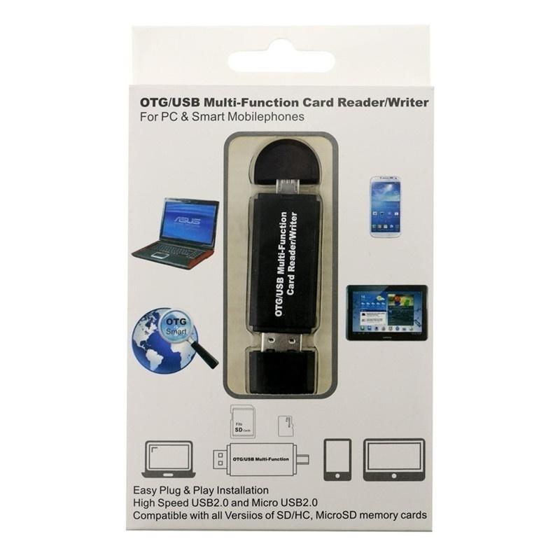 Многофункциональное устройство чтения карт OTG Micro SD/SD/USB-устройство чтения