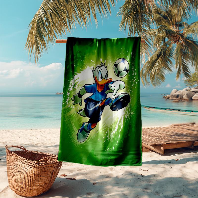 1pc Duck Soccer Cartoon Quick Dry Microfiber Bath Towel for Swimming Surfing Camping Unisex Holiday. SJT720161