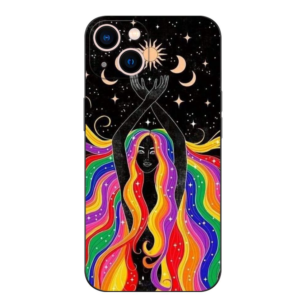 Черный чехол из ТПУ для Samsung Galaxy S22 S20 S21 FE PLUS ultra + S10 E lite, задняя крышка The Whimsy of the Moon