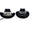 Fashion Cowboy Hat for Bridal Bridegroom Rhinestones Cowboy Hat Role Play Costume Masquerade Party Headwear Hair Decors