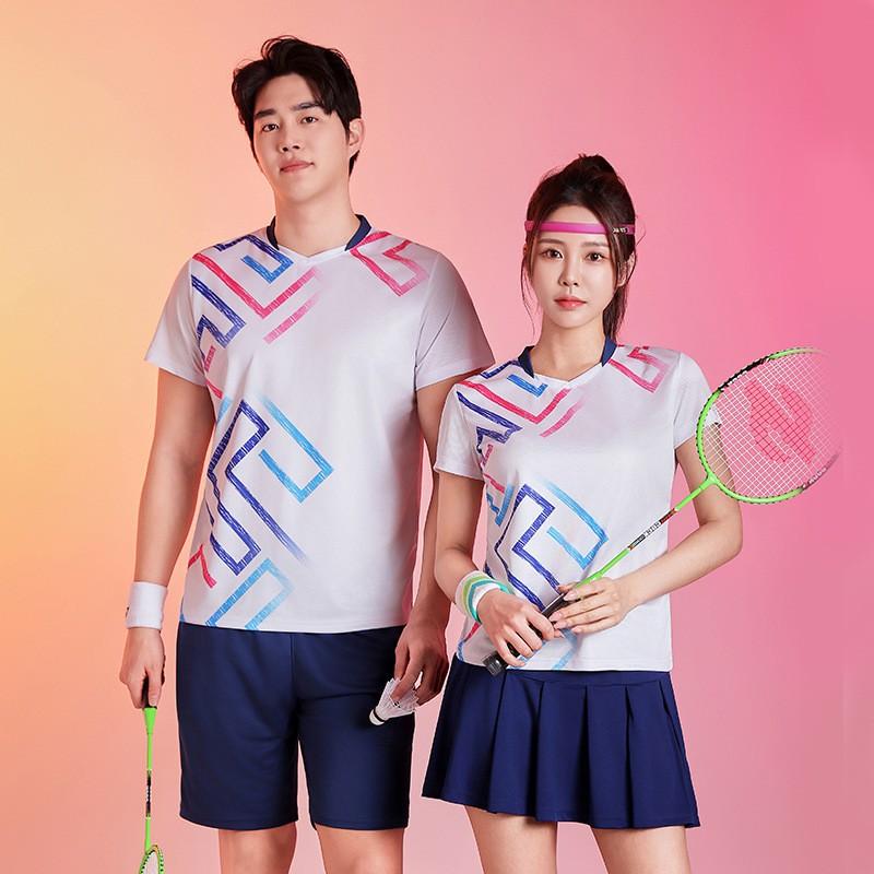 Quick-Dry Badminton Sport Set Men Women Kids Short Sleeve Shirt Shorts Skirt Athletic Wear