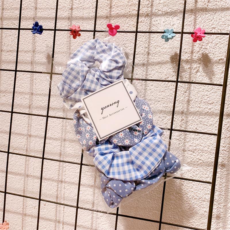 Новые 5 шт./компл. резинки для волос ярких цветов с принтом для женщин, милая повязка для волос, держатель для хвоста, эластичная резинка, модные аксессуары для волос