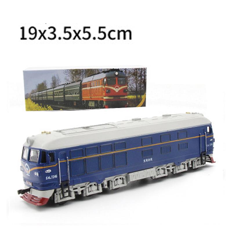 Модель локомотива из сплава с акустооптическим рикошетом, классическая зеленая кожаная модель поезда, детская игрушечная машинка в подарок