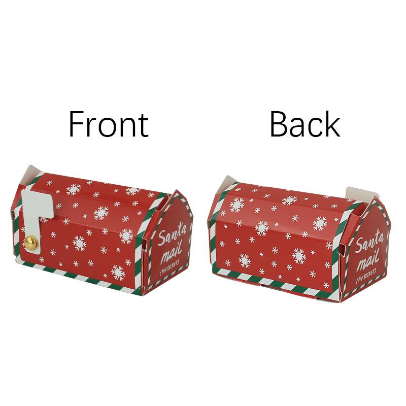 50 шт. рождественский почтовый ящик в форме подарочной коробки для конфет, детская рождественская упаковка для печенья, сумка для домашнего декора Navidad Noel, Новый год