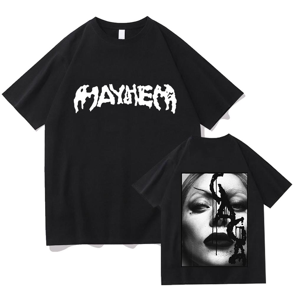 The MAYHEM Ball Tour 2026 TShirt Lady Gaga Singer Graphic Tshirts Fashion Short Sleeve Summer T Shirt Cotton Tees