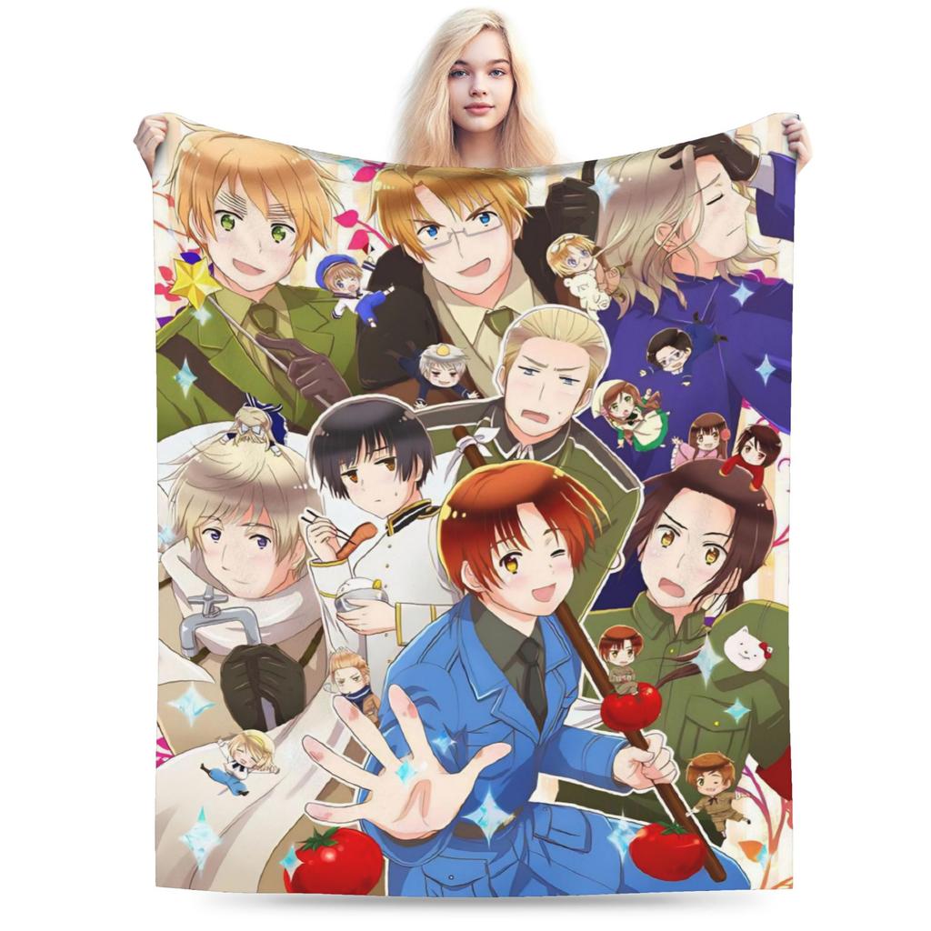 Супер Мягкий Плед Hetalia Axis Powers Аниме Плед Премиум Фланелевый Флис Легкий Плед Уютный Плюшевый Плед Всесезонное Использование