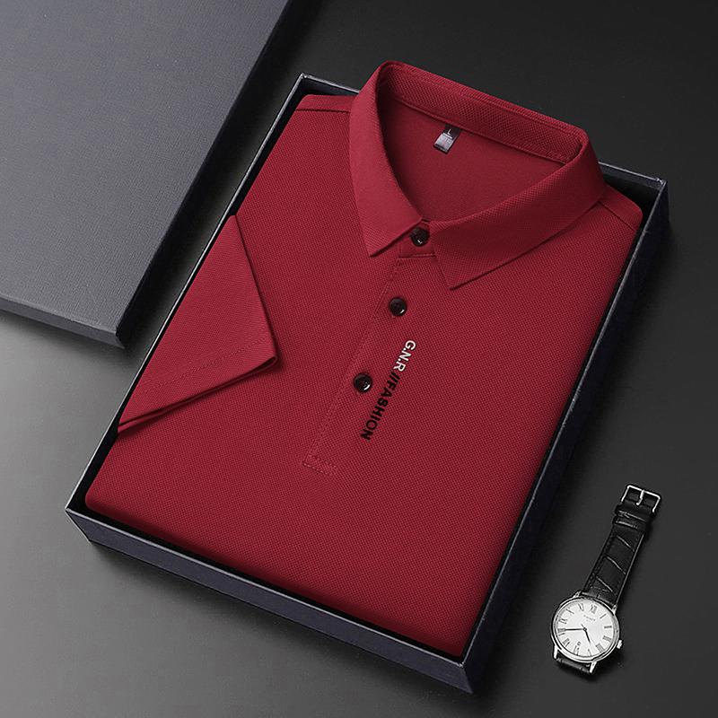 Роскошная Мужская Футболка Поло Высокого Качества Принт Мода Короткий Рукав Воротник-стойка Корея Футболка Лето Новый Бизнес Классический Тренд Мужская Одежда Верх