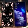 Чехол для телефона с рисунком кота для Samsung Galaxy S24 S23 S22 S20 S21 FE Ultra S10 S10E S9 S8 Plus 5G Силиконовый Мягкий Чехол Coque Capas Сумки