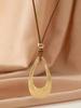 1pc Vintage Teardrop Pendant Necklace For Women