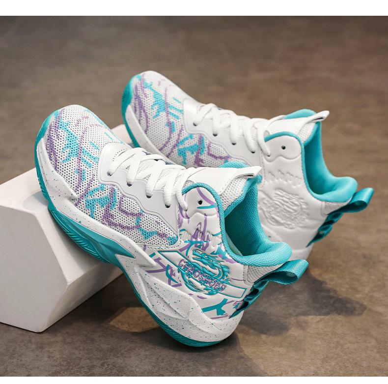 New Spring Men's Basketball Shoes: Breathable Mesh Sneakers for Youth, Students, and Big Children. Large Sizes Available.