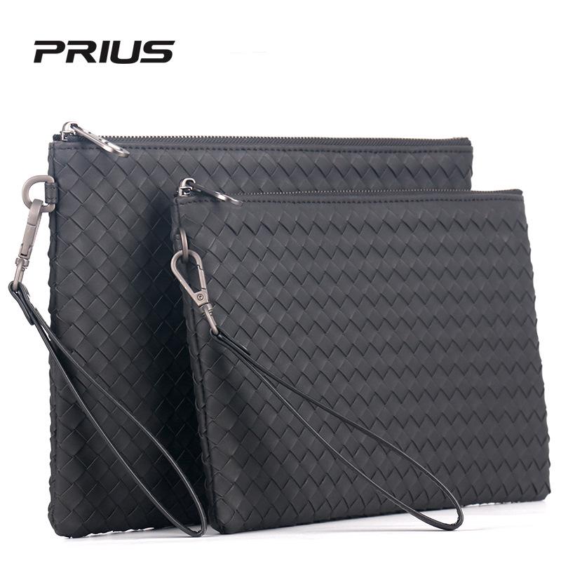 Мужской плетеный клатч из вощеной кожи, весна/лето 2025 г. — большой конверт и сумка для iPad