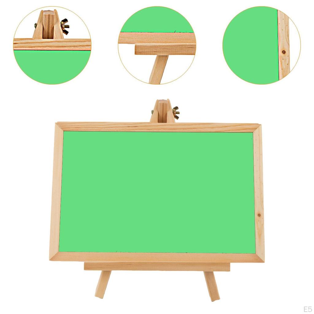 Chalkboard Sign Made of Wood with Easel Stand, Multifunctional 26.9 X 16.6 Cm Large Chalkboard,