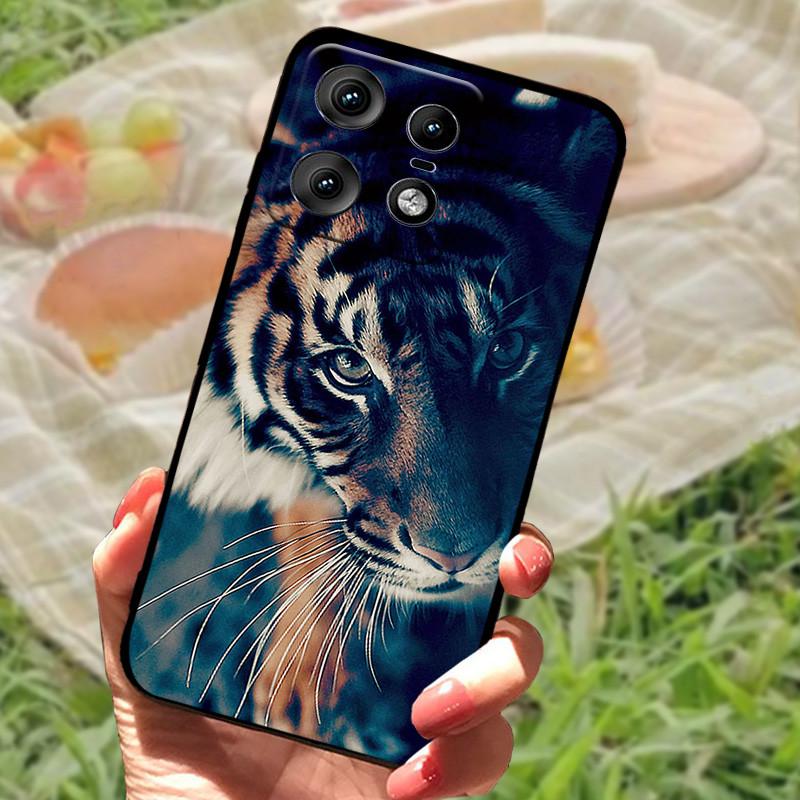 Чехол для Motorola Edge 50 Pro Модный Мраморный Силиконовый Черный Мягкий Бампер для Телефона Moto Edge 50 Pro Мультяшные ТПУ Оболочки