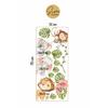 - Door Sticker - Watercolor Tropical Safari Animals Kids Room Door Sticker Set