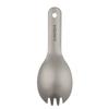 Lixada Титановая Spork с короткой ручкой Сверхлегкая детская детская Spork Столовые приборы для кемпинга и пикника на открытом воздухе