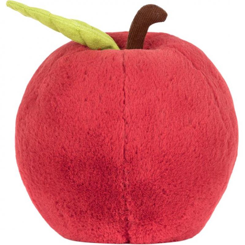 Jellycat Забавная еда Яблоко Милая кукла Плюшевая кукла Сидящая 13 см в высоту