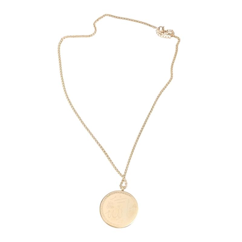 Изящное ожерелье из нержавеющей стали в исламском стиле, модная цепочка до ключиц для женщин и мужчин