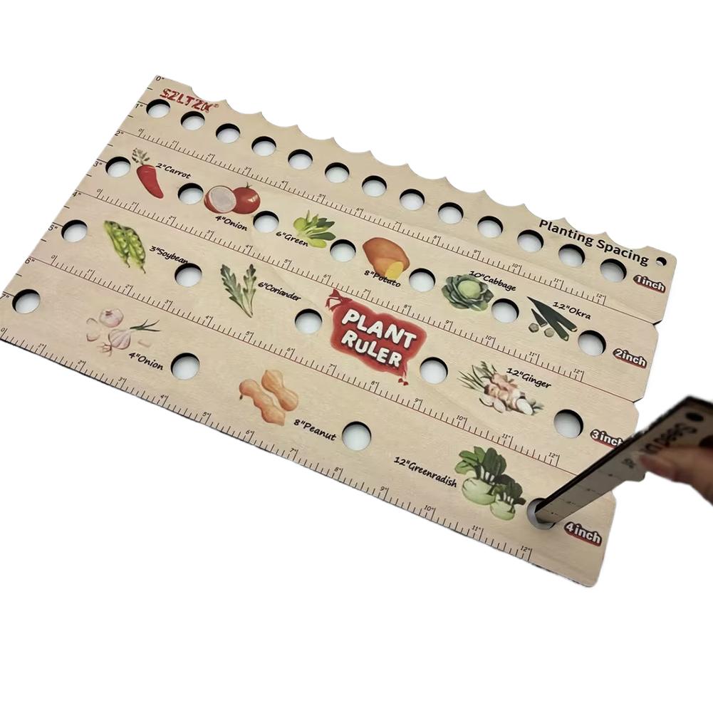 Линейка для посадки семян с отверстиями Портативная садовая линейка с ямкорезом Durable H