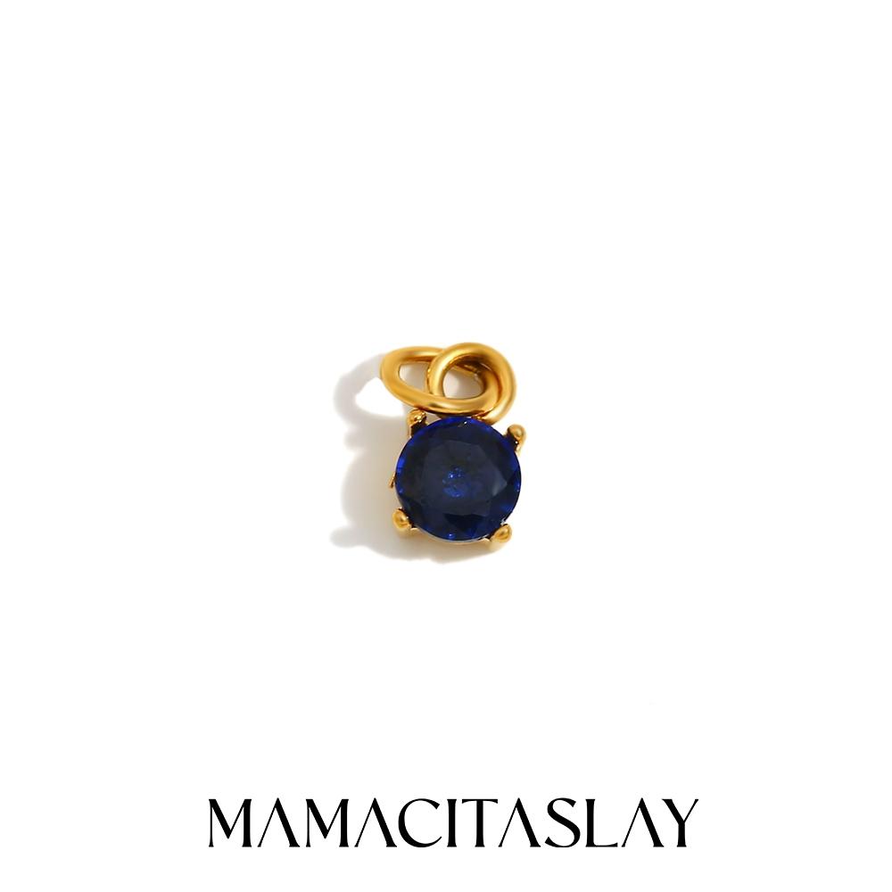 MamacitaSlay Серьги-подвески, Кольца, Браслеты из нержавеющей стали с круглыми камнями по знаку зодиака, Аксессуары для DIY, Женские Ретро Водонепроницаемые Украшения