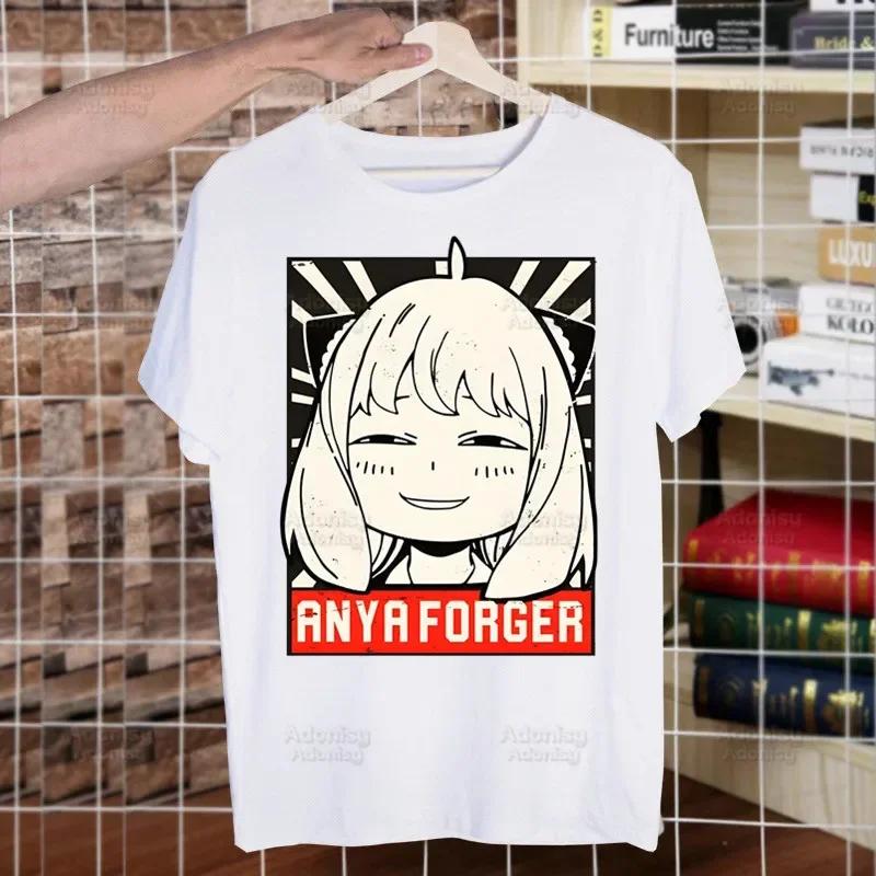 Spy X Family Spy Family Anya Smug Футболка Мужская рубашка Harajaku Мужская повседневная футболка Yor Forger Loid Forger Bond Forger с коротким рукавом