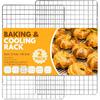 2 PCS Cooling Racks for Cooking and Baking, 15x10 Inches Stainless Steel Cooling Rack, Sheet Pan with Wire Rack for Baking Sheet, Bacon Rack Oven