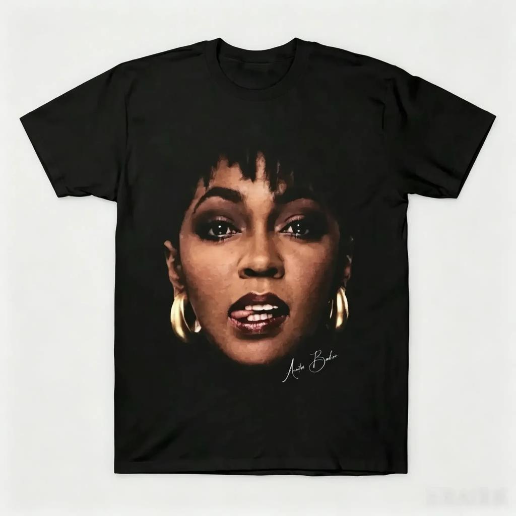 Women's Anita Baker Portrait Graphic Tee - Pure Cotton Vintage R&B Soul Music Fa