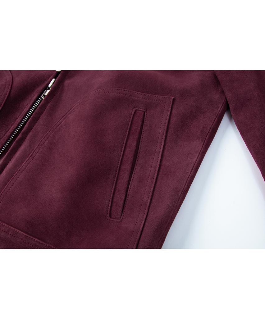 Bttb Real Suede Formal Single Jacket (Real Burgundy)