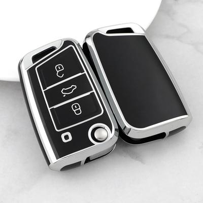 Чехол для автомобильного ключа Fob Case Shell для Volkswagen VW Polo Golf 7 MK7 Tiguan passat для Skoda Octavia Kodiaq Karoq для Seat Ateca Leon