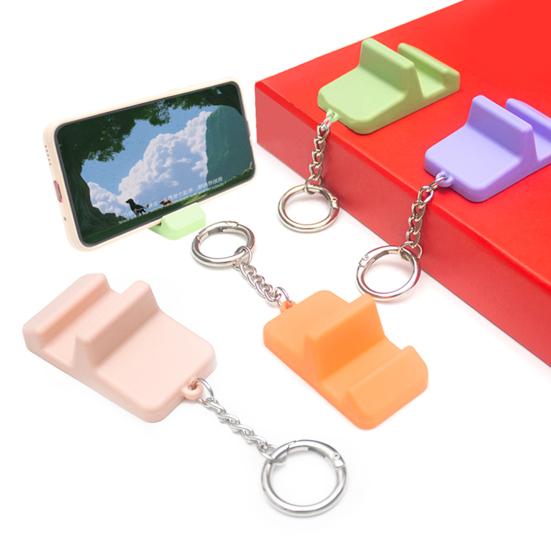 Holder Keychain Pendant Portable Plastic Phone Stand Mini Desk Cellphone