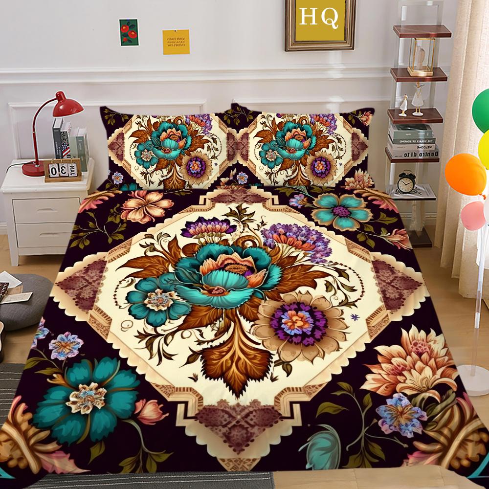 Домашнее постельное белье 3D Высокое качество с принтом пейсли для женщин, королевский размер, декор для спальни, комплект постельного белья, покрывало